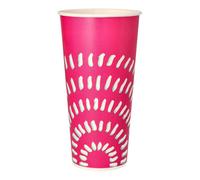PAPSTAR Vasos desechables de cartón rosa 500 ml, 50 unidades