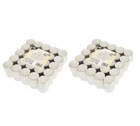 PAPSTAR Velas de té 13302 Ø 39 mm blanco parafina Contenido (2 paquetes)