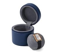 Papten Caja de almacenamiento de relojes de piel sintética para hombres, para el día del padre, aniversario, día de San Valentín, color azul