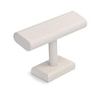 Papten T-Bar - Expositor Organizador De Pulseras Elegante Soporte Para Joyas En Forma De T De Cuero PU Para Pulseras, Relojes Y Collares (blanco)