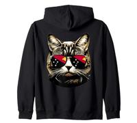 Papua Nueva Guinea Bandera Gato PNG Gatos Amante Sudadera con Capucha