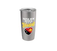 Papúa Nueva Guinea está en mi corazón Orgulloso viaje de vacaciones Papúa Vaso térmico de acero inoxidable de doble pared