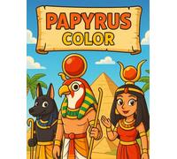 Papyrus Color - Cahier de coloriage: Livre éducatif et amusant sur la mythologie de l’Égypte ancienne