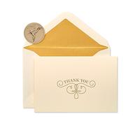 Papyrus Tarjetas de agradecimiento con sobres, oro florecido (16 unidades)