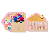 Papyrus Tarjetas de cumpleaños, globos y champán (2 unidades)