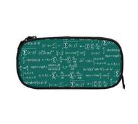 PAQGSREM Estuche para lápices con patrón matemático de gran capacidad, organizador con cremallera, bolsa de almacenamiento de maquillaje, Como se muestra en la imagen, Talla única, Estuche para