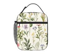 PAQOLSMCKR Lonchera para mujeres y hombres, portátil, aislada, para temporada, acuarelas, lonchera, reutilizable, para el trabajo, picnic