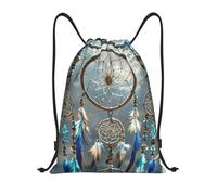 PAQOLSMCKR Mochila con cordón, plegable, con atrapasueños, para deportes y gimnasio, para mujeres y hombres, Black, S, Mochilas de viaje