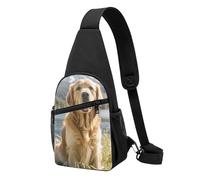 PAQOLSMCKR Mochila cruzada casual para hombres y mujeres, bolsa de viaje para hurón peludo, Golden Retrievers, Talla única
