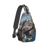 PAQOLSMCKR Mochila cruzada para hombres y mujeres, bolsa de baloncesto, bolsa cruzada para viajes, deportes, correr, Hermosa Italia, Talla única