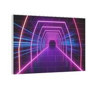 PAQOLSMCKR Rompecabezas de ladrillos de construcción, cuadrados, luces de neón, túnel, bloques de construcción, rompecabezas de bloques de fotos personalizados, rompecabezas de ladrillo para adultos