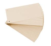 Paquet 100 fiches intercalaires horizontales unies perforees forever - 105x240mm