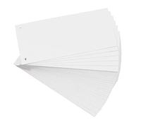 Paquet 100 fiches intercalaires horizontales unies perforees nature future - 105x240mm