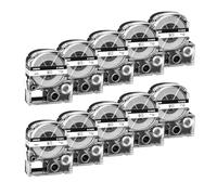 Paquete 10 Cinta Compatible Epson LK-3WBN Negro sobre Blanco 9 mm