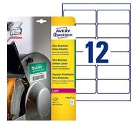 Paquete 10 hojas etiquetas muy resistentes de polietileno flexible-99,1 x 42,3 m