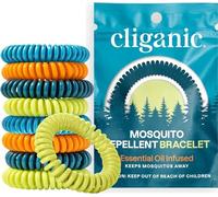 Paquete 10 Unidades Pulseras Repelente de Mosquitos, 100% Natural | Protección contra bichos e Insectos, Banda Impermeable Que NO Contiene DEET | Control de plagas para niños y Adultos