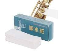 Paquete 100 Hojas Papel Limpieza Para Saxofón Y Flauta | Papel Absorbente Para Mantenimiento Instrumentos Viento Claves Accesorios Limpieza Portátil