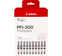 Canon PFI-300 cartucho de tinta 10 pieza(s) Original Negro, Azul, Cian, Gris, Magenta, Foto negro, Foto magenta, Rojo, Amarillo