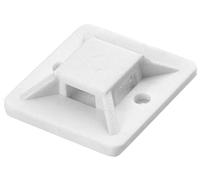 paquete 10x Soportes Autoadhesivos para Abrazaderas 30x30mm (Blanco) - ORNO
