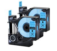 Paquete 2 Recambio para Dymo D1 45016 12 mm Negro sobre Azul | 7 m Cinta de Etiquetas de Repuesto S0720560 Compatible con Dymo Label Manager 160 210D 260P 280 LabelPoint/Writer