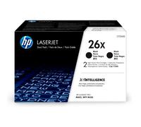 Paquete 2 Tóneres Originales HP 26X Negro - CF226XD