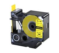 Paquete 200 Repuesto para 1805444 Negro sobre Amarillo 6mm compatible Dymo | 1,5 m Tubo termorretráctil relación de contracción 3:1, compatible con impresoras Dymo Rhino 6000 6500