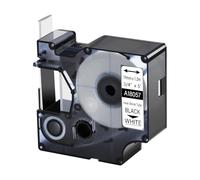 Paquete 200 Repuesto para 18057 Negro sobre Blanco 6mm compatible Dymo | 1,5 m Tubo termorretráctil relación de contracción 3:1, compatible con impresoras Dymo Rhino 4200 5000 5200 6000