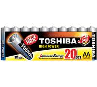 Pack de 20 Pilas AA Toshiba High Power LR6/ 1.5V/ Alcalinas