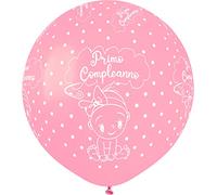 Paquete 25 globos nacarados Primo Compleanno en latex natural Premium Quality G150 (Ø 48cm / 19"), rosa nacarado
