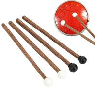 Paquete 4 Baquetas de Goma 16,5 cm para Ni?os con Leng¨¹eta Acero Mazos Tambor Antideslizantes Instrumentos Percusi¨®n