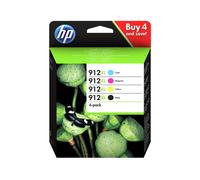 HP Paquete de 4 cartuchos de tinta Original 912 negro/cian/magenta/amarillo
