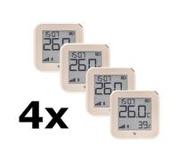Paquete 4x Sensor de temperatura y humedad Shelly H&T Gen.3 - Sensor de temperatura y humedad con WLAN y Bluetooth - en color "Ivory"