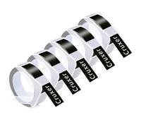 Paquete 5 Repuesto para Dymo 3D en Relieve 521209 Blanco/Negro 12 mm
