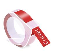 Paquete 50 Repuesto para Dymo 3D en Relieve 521202 Blanco sobre Rojo 12 mm | Cruxer 3 m 0898152 Cinta de Etiquetas Grabado en Relieve Recambio Compatible con DYMO Organizer Xpress Pro 1550,1570,1575