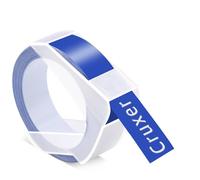 Paquete 50 Repuesto para Dymo 3D en Relieve 521206 Blanco sobre Azul 12 mm | Cruxer 3 m 0898142 Cinta de Etiquetas Grabado en Relieve Recambio Compatible con DYMO Organizer Xpress Pro 1550,1570,1575