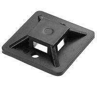 paquete 50x Soportes Autoadhesivos para Abrazaderas 20x20mm (Negro) - ORNO