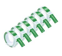 Paquete 6 Repuesto para Dymo 3D en Relieve 521203 Blanco/Verde 12 mm | Cruxer 3 m 0898162 Cinta de Etiquetas Grabado en Relieve Recambio Compatible con DYMO Organizer Xpress Pro 1550,1570,1575