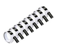 Paquete 8 Repuesto para Dymo 3D en Relieve 521209 Blanco/Negro 12 mm