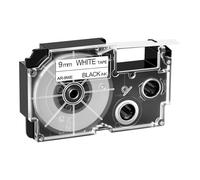 Paquete 80 Cinta Compatible Casio XR-9WE XR-9WE1 Negro sobre Blanco 9 mm | 8 m Cinta de Etiquetas AR-9WE Compatible Con Impresoras de Etiquetas KL-60 KL-100 KL-120 KL-750 KL-780 KL-820 CW-L300