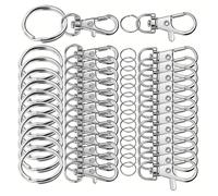 Paquete a granel de 60 llaveros giratorios de metal para proyectos de regalo creativos y entusiastas de la artesanía con cierre de mosquetón, accesorios coloridos para colgar bolsos, accesorios