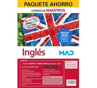 Paquete Ahorro Inglés (Cuerpo de Maestros). Ahorra 31€ (incluye Temario volúmenes 1 y 2; y acceso gratis al Curso Oro)