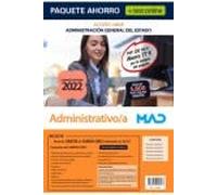 Paquete Ahorro + TEST ONLINE Administrativo/a (acceso libre) Administración General del Estado. (incluye Temarios 1, 2, 3, 4 y 5, y acceso Curso Oro)