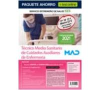 Paquete Ahorro + Test Online Técnico/a de Cuidados Auxiliares de Enfermería Servicio Extremeño de Salud. Ahorra 53€ (incluye Temario común y test; Temarios específicos volúmenes 1 y 2; acceso Curso Or