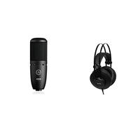 Paquete AKG: P120 Micrófono de Condensador de Uso General de Alto Rendimiento + AKG K52 Auriculares de Monitorización de Espalda Cerrada de Alto Rendimiento