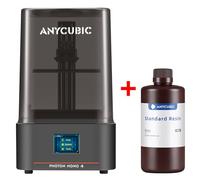 Paquete ANYCUBIC Photon Mono 4 y Resina Estándar, Impresora Resina con Pantalla LCD Mono de 7'' 10K con Matriz LighTurbo Actualizada, Alta Precisión y Curado Rápido Resina, Gris