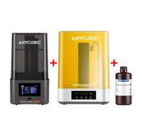 Paquete Anycubic Photon Mono M7 y Wash Cure 3 Plus y Hish Speed Resina 2.0, 150mm/h Velocidad de Impresión, Impresora Resina de Pantalla Mono HD 14K, 7,6 L Gran Volumen de Lavado, 1kg Gris