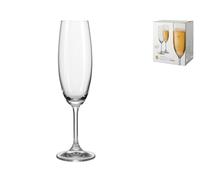 Paquete Bohemia De 6 Copas De Vidrio Modelo Lara Flut Con Capacidad De 22 Cl