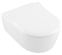 Paquete combinado Avento de Villeroy & Boch, inodoro suspendido con asiento de inodoro, DirectFlush, suspendido, 370x530x315mm, 5656RS01, Color: Blanco