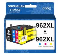 Paquete combinado de cartuchos de tinta 962XL de repuesto para cartuchos de tinta HP962XL/962, para impresoras HP Officejet Pro 9010 Series 9015 9020 (negro, cian, magenta, amarillo, 4 unidades)