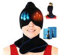 Paquete combinado de gorro para cabeza y cuello, compresión fría y térmica para migraña, dolor de cabeza, alivio del dolor.